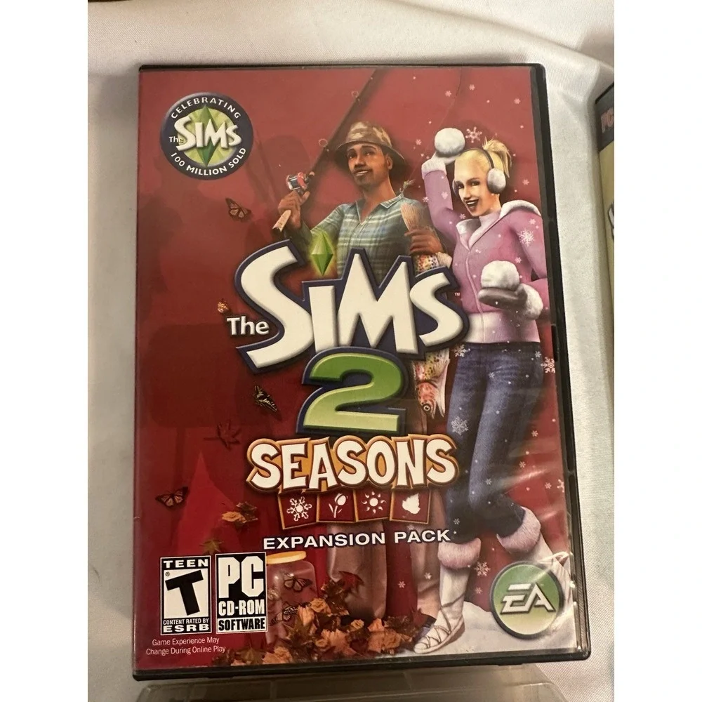The Sims 2 PC 4 Expansion Packs Bundle Seasons Nightlife Pets H&M Fashion Stuff